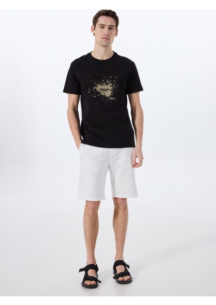 Siyah Erkek Relaxed Baskılı T-Shirt J5SM-TST7241 fiyatları