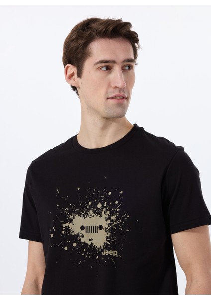 Siyah Erkek Relaxed Baskılı T-Shirt J5SM-TST7241 modelleri