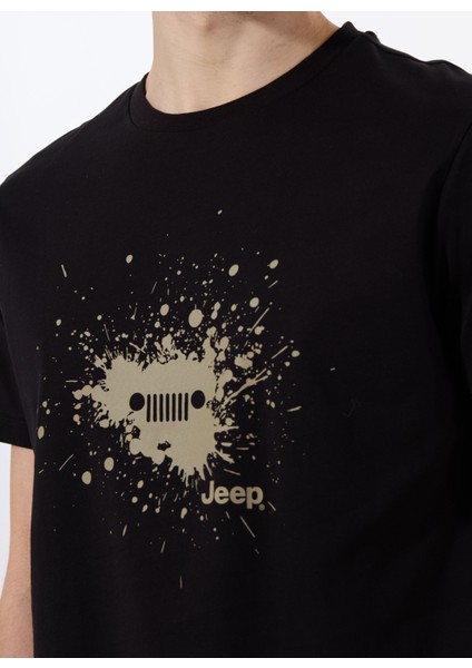 Siyah Erkek Relaxed Baskılı T-Shirt J5SM-TST7241 fırsatları