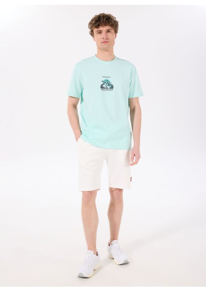 D5SM-TST3709 Mint Bisiklet Yaka Relaxed Baskılı Erkek T-Shirt fiyatları
