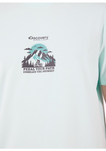 D5SM-TST3709 Mint Bisiklet Yaka Relaxed Baskılı Erkek T-Shirt fırsatları