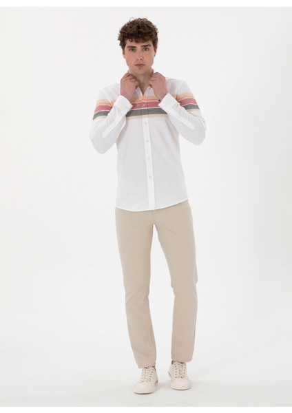 Slim Fit Gömlek Yaka Turuncu Erkek Gömlek Velorak fırsatları