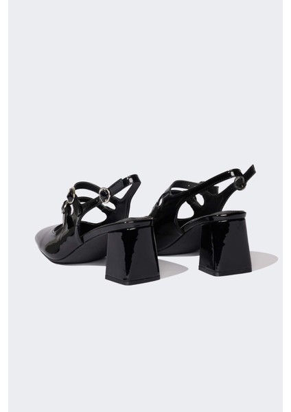 Kadın Yüksek Taban Suni Deri Topuklu Sandalet E2511AX25SM modelleri