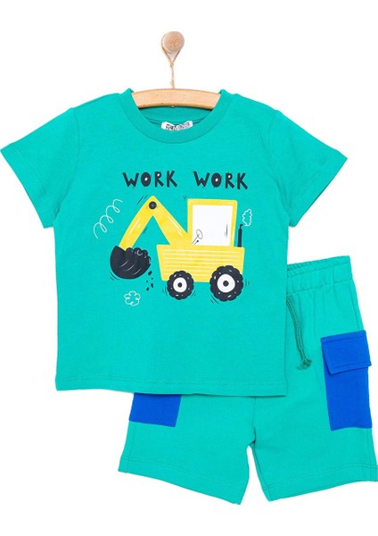 Cars&roads Kepçe Baskılı Erkek Tshirt-Şort Erkek Bebek
