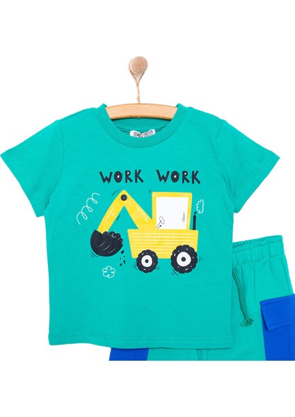 Cars&roads Kepçe Baskılı Erkek Tshirt-Şort Erkek Bebek