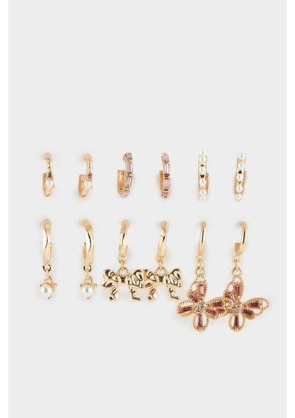 Kadın 6'lı Gold Küpe F0742AXNS