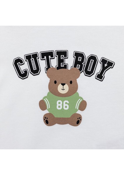 Ayı Baskılı Yenidoğan Erkek Body-Patikli Alt Erkek Bebek modelleri