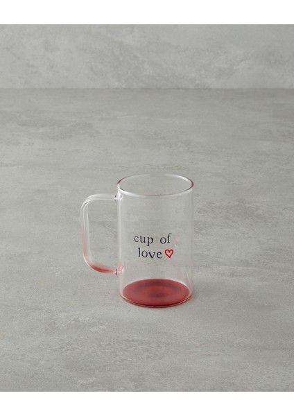 Cup Of Love Cam Kupa 270 ml Kırmızı fiyatları