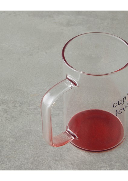 Cup Of Love Cam Kupa 270 ml Kırmızı modelleri