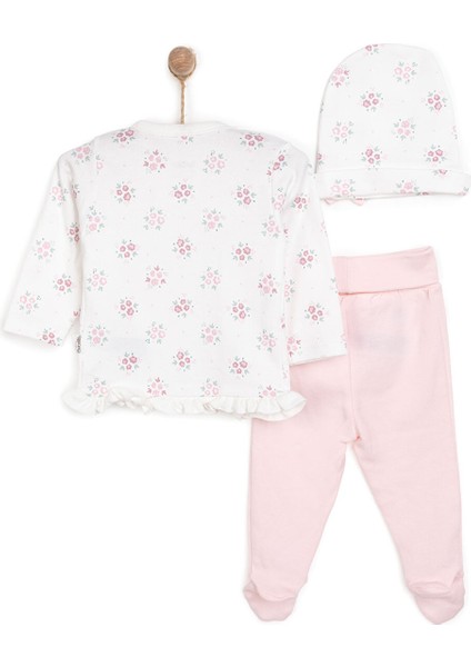 Yenidoğan Flowers Zıbın-Şapka-Patikli Alt 3lü Set Kız Bebek fiyatları