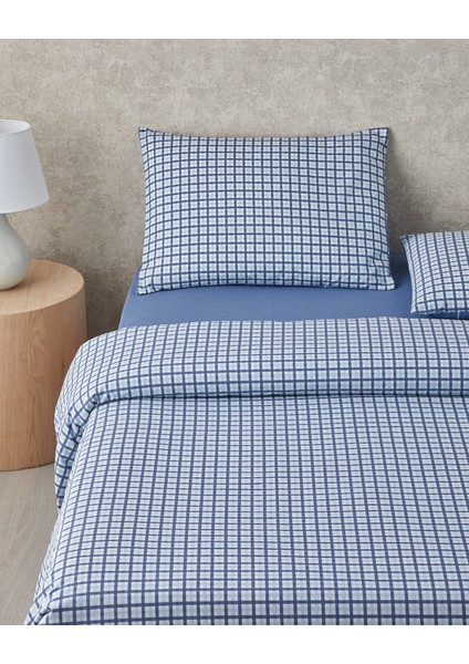 Windsor Kolay Ütülenir Tek Kişilik Nevresim Takımı 160 x 220 cm Mavi