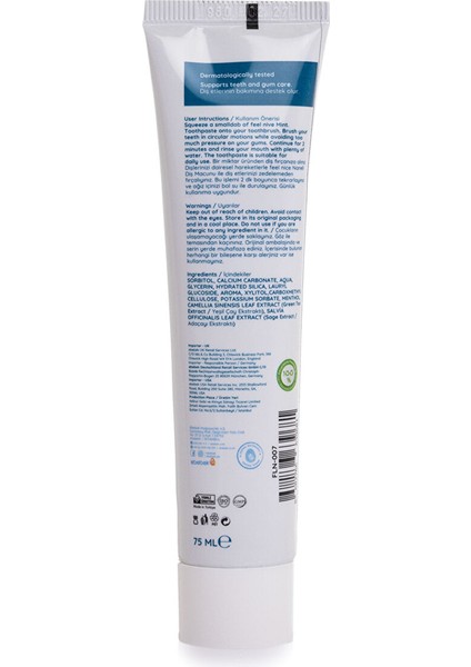 Yetişkin Nane Diş Macunu 75 ml