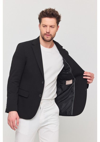 3115 Erkek Gri Esnek Likralı Pamuk Karışımlı Slim Fit Ilkbahar-Yaz Spor Blazer Ceket modelleri