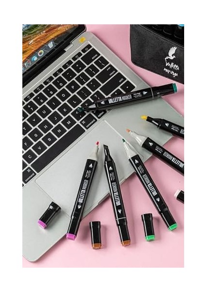 Moringa 168'LI Çift Taraflı Art Marker Keçeli Kalem Seti Çantalı modelleri