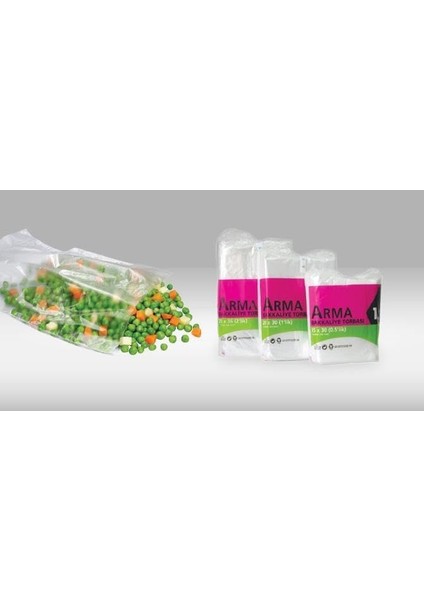 Arma Şeffaf Naylon 2 Lik 23X36 Cm. Bakkaliye Poşeti Torbası - 1 Kg. - Ort. 190 Adet - 3 Paket