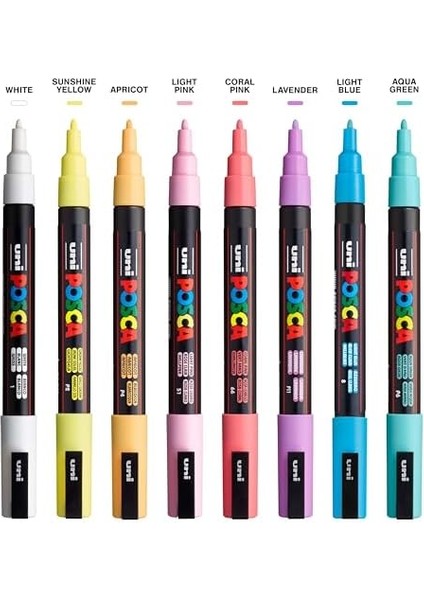 Poster Markörü Posca Set Pc-3m/8c Sc Soft Renk 8 Li