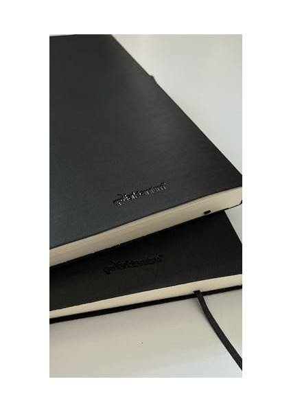 Tanıtım Defter, Çizgisiz Defter, Siyah Termo Deri Kapaklı Çizgisiz Defter, 128 Yaprak A5 Defter, Ofis ve Kırtasiye, Plan, Notebook (14CM x 21 Cm)