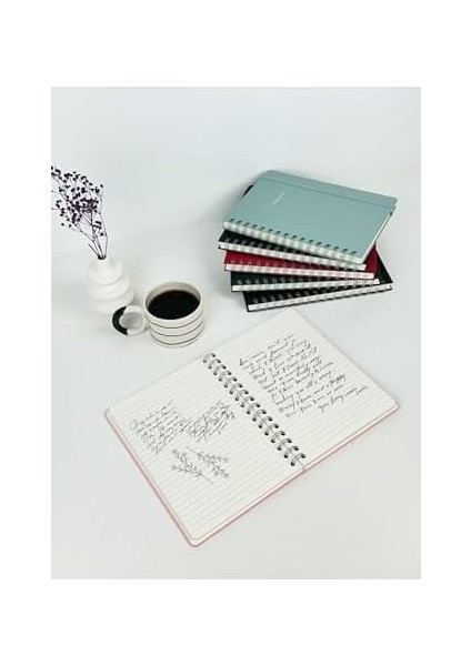 Bene Spiralli Premium Sert Kapak Defter, 14.8X21 Cm, Çizgili