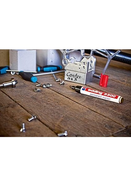 3300 Permanent Markör - Kırmızı - 1 Kalem - 1-5 mm Kesik Uçlu