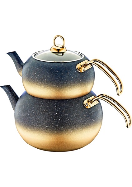4 Pcs Granit Küre Çaydanlık Orta Boy 8210MGOLD