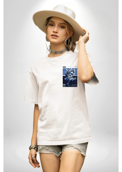 Yunan Tanrısı Efsane Kanatlı Kadın Erkek Ön Minimal Sırt Baskılı Beyaz Pamuklu Tişört modelleri