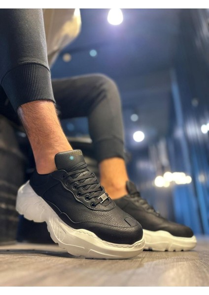 Knack Yüksek Taban Günlük Ayakkabı N75 Siyah (Beyaz Taban) modelleri