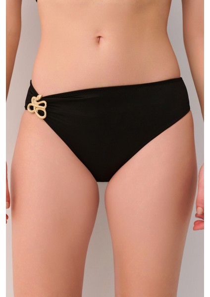 Noir Yanı Detaylı Bikini Alt