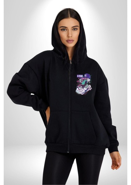 Çok Taze Çok Temiz Müzisyen Ayakkabı Kadın Erkek Baskılı Fermuarlı Kapüşonlu Hırka Sweatshirt fiyatları