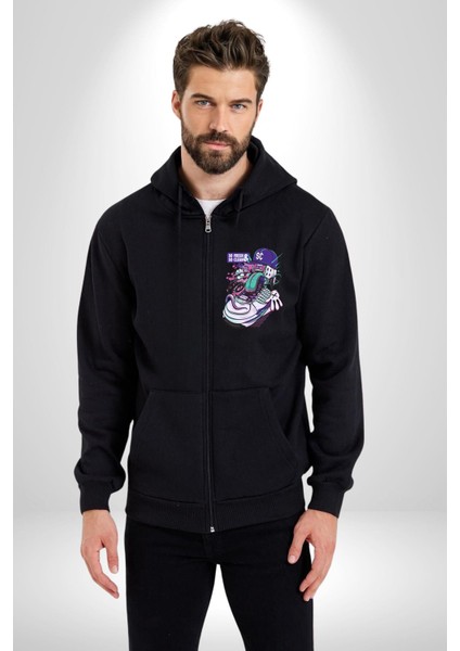 Çok Taze Çok Temiz Müzisyen Ayakkabı Kadın Erkek Baskılı Fermuarlı Kapüşonlu Hırka Sweatshirt fırsatları