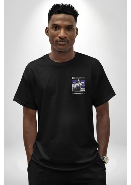 At Binme Sokak Tarzı Tasarım Kadın Erkek Ön Minimal Sırt Baskılı Siyah Pamuklu Tişört modelleri