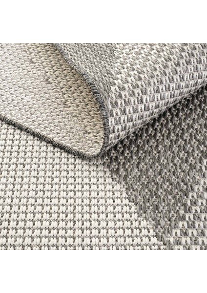 Grande 03 Gri Kaymaz Taban Yolluk Uzun Hol Koridor Halısı İnce Yıkanabilir Dokuma Kilim Halı Yolluk