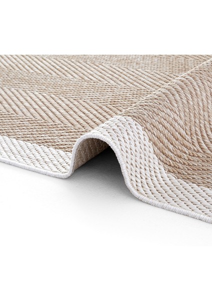 Grande 02 Bej Kaymaz Taban Yolluk Sisal Görünümlü Hol Koridor Halısı Yıkanabilir Kilim Halı Yolluk