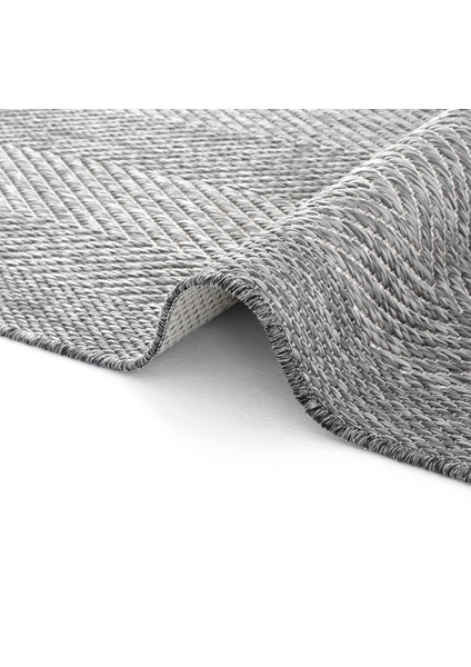 Grande 02 Gri Kaymaz Taban Yolluk Sisal Görünümlü Hol Koridor Halısı Yıkanabilir Kilim Halı Yolluk