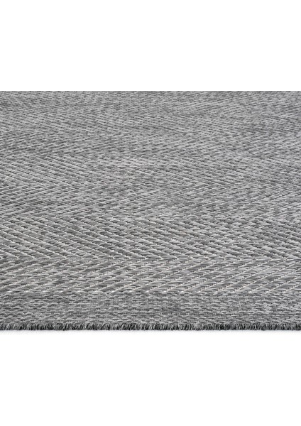 Grande 02 Gri Kaymaz Taban Yolluk Sisal Görünümlü Hol Koridor Halısı Yıkanabilir Kilim Halı Yolluk