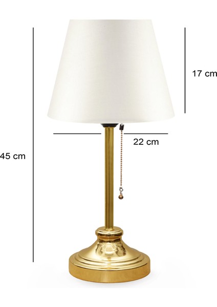 Edel Gold Gövdeli Abajur Krem Kumaş modelleri