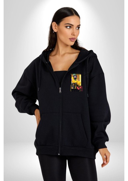 Killjoy Sentinel Karakter Yetenekler Kadın Erkek Baskılı Fermuarlı Kapüşonlu Hırka Sweatshirt