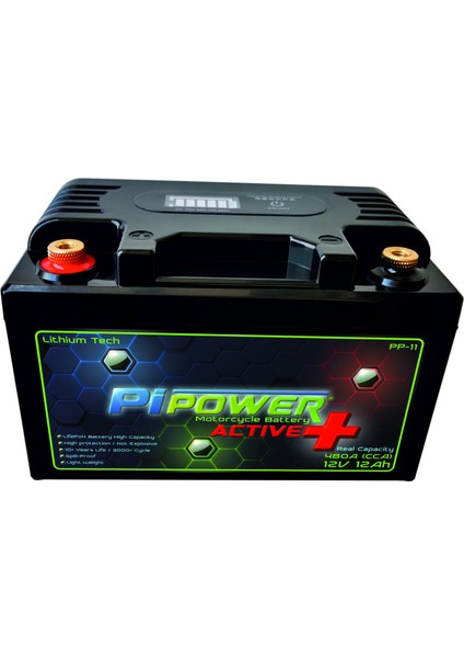 Pipower Active Plus 12V 12AH Lithium Lifepo4 Lityum Motosiklet Aküsü