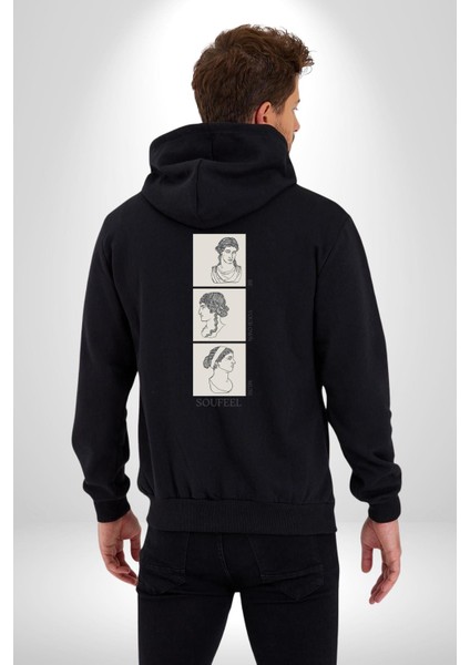 Kendi Ilhamınız Olun Roma Kadın Erkek Baskılı Fermuarlı Kapüşonlu Hırka Sweatshirt modelleri