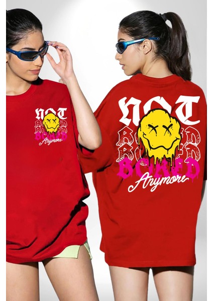 Artık Sarhoş Değilim Kadın Erkek Ön Minimal Sırt Baskılı Kırmızı Pamuklu Tişört fiyatları