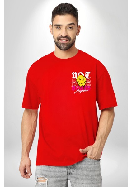 Artık Sarhoş Değilim Kadın Erkek Ön Minimal Sırt Baskılı Kırmızı Pamuklu Tişört fırsatları