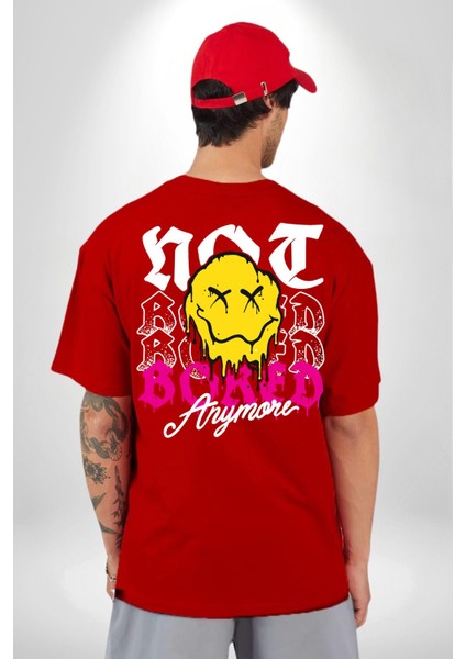 Artık Sarhoş Değilim Kadın Erkek Ön Minimal Sırt Baskılı Kırmızı Pamuklu Tişört indirimleri