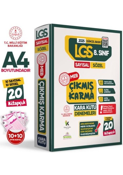 2025 8.sınıf Lgs 10LU Deneme Çıkmış Soru Arşivi Karma Kara Kutu Deneme Sınavı Paketi Dijital Çözümlü modelleri