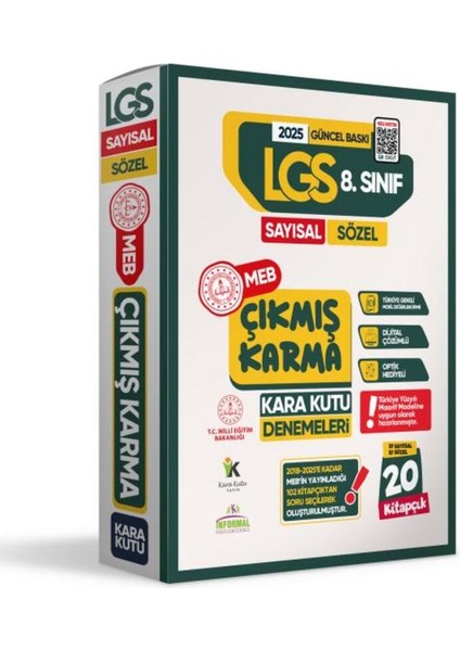 2025 8.sınıf Lgs 10LU Deneme Çıkmış Soru Arşivi Karma Kara Kutu Deneme Sınavı Paketi Dijital Çözümlü fırsatları
