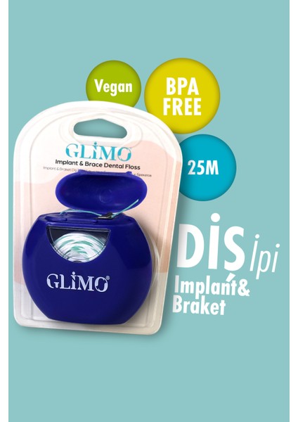 İmplant & Braket Diş Ipi | Ortodontik Ve Implant Temizliği Için Özel Uçlu Diş Ipi | Hassas Temizlik