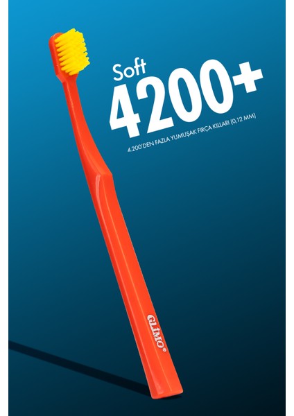 Classic 4200 Diş Fırçası, Hassas Diş Eti Dostu, Ultra Yumuşak Kıl, Diş Eti Kanamasına Karşı, Turuncu fiyatları