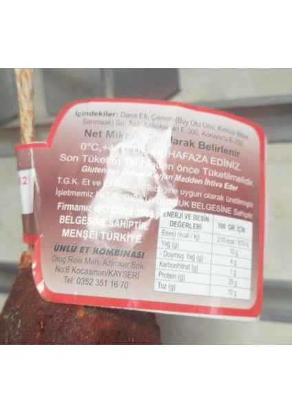 Ünlü Antrikot Pastırma 250 Gr- Kayserionline modelleri