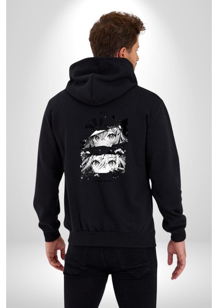 Manga Benim Hayatım Anime Kadın Erkek Baskılı Fermuarlı Kapüşonlu Hırka Sweatshirt modelleri