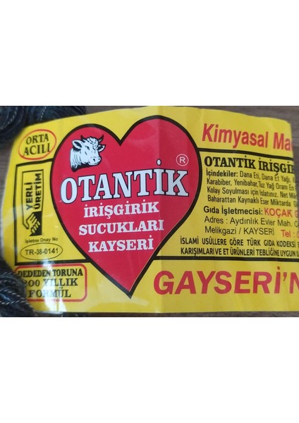 Irişgirik Sucuk - Acısız 500 gr