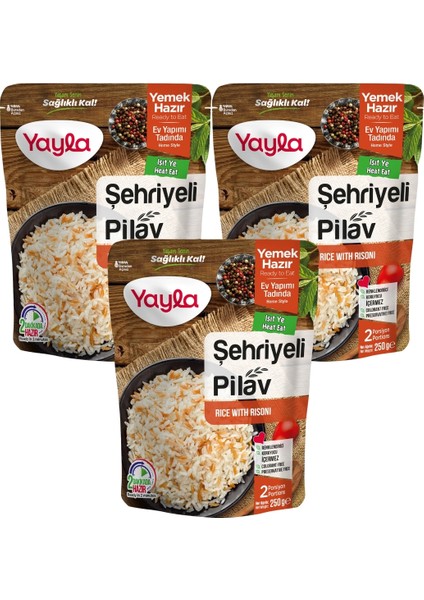 Yemek Hazır Şehriyeli Pirinç Pilavı 250 gr x3