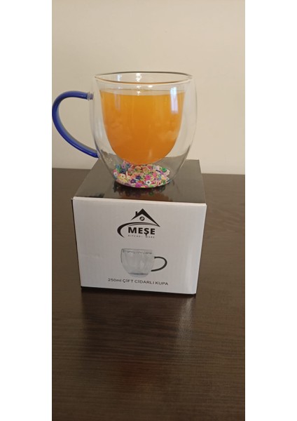 Meşe OZD - 3149 Çıft Cıdarlı 250 ml Cam Bardak